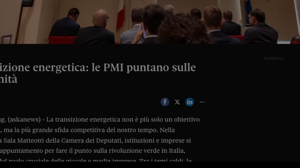 Il Sole 24 Ore: Transizione energetica: le PMI puntano sulle comunità — rassegna stampa eGreen